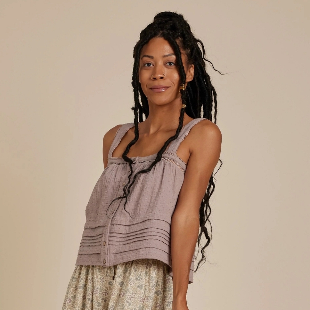 Rylee + Cru Pleated Tank Top